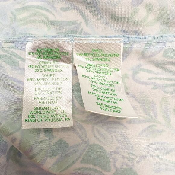 Lilly Pulitzer Luxletic Yvonne Tennis Skort Hydra Blue Dandy Lions Built in shor - Picture 9 of 9